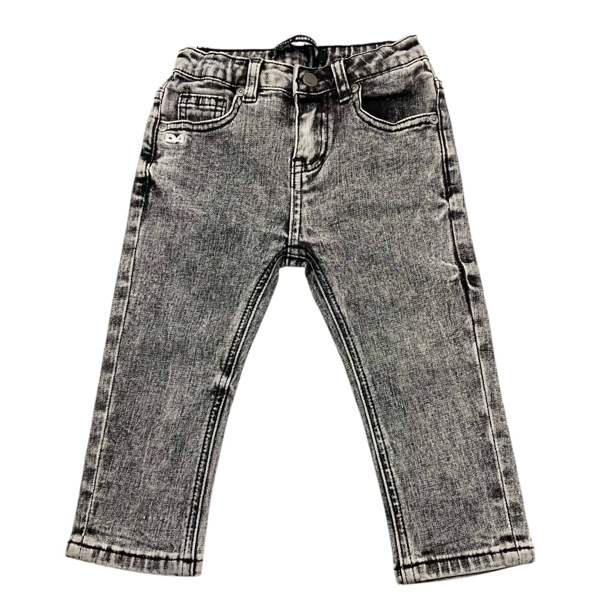DANIELE ALESSANDRINI jeans tinta unita con girovita regolabile Grigio per Neonato 91PD00031 GRIGIO DANIELE ALESSANDRINI 