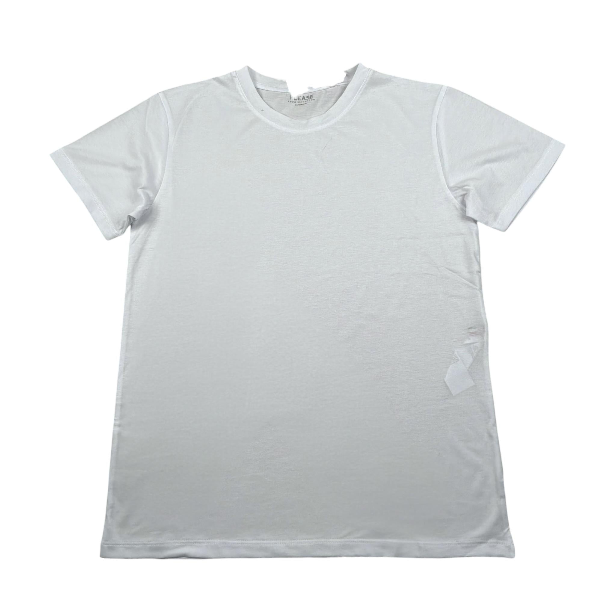 Please T-Shirt Girocollo Tinta Unita per Bambino MB21030B73X BIANCO PLEASE 