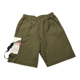 Kejo Einfarbige Bermudashorts mit elastischer Taille Grün für Jungen