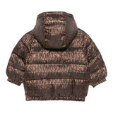 MOSCHINO giubbino tinta unita con cappuccio stampe logo Marrone per Bambino MUS02O MARRONE MOSCHINO 