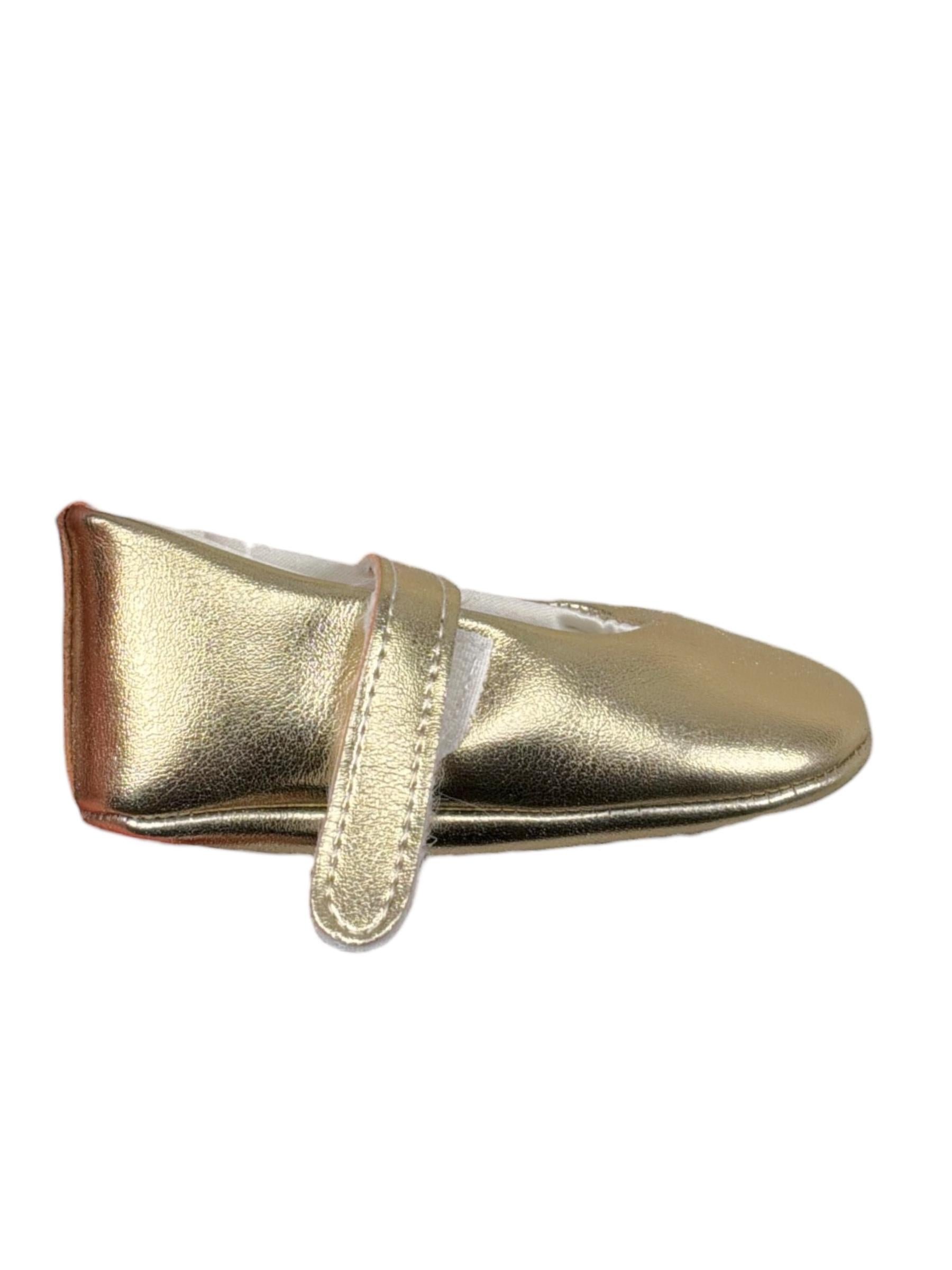 Le Bebe' Ballerina tinta unita con Strappi Oro per Neonata LBG4659 ORO LE BEBE' 
