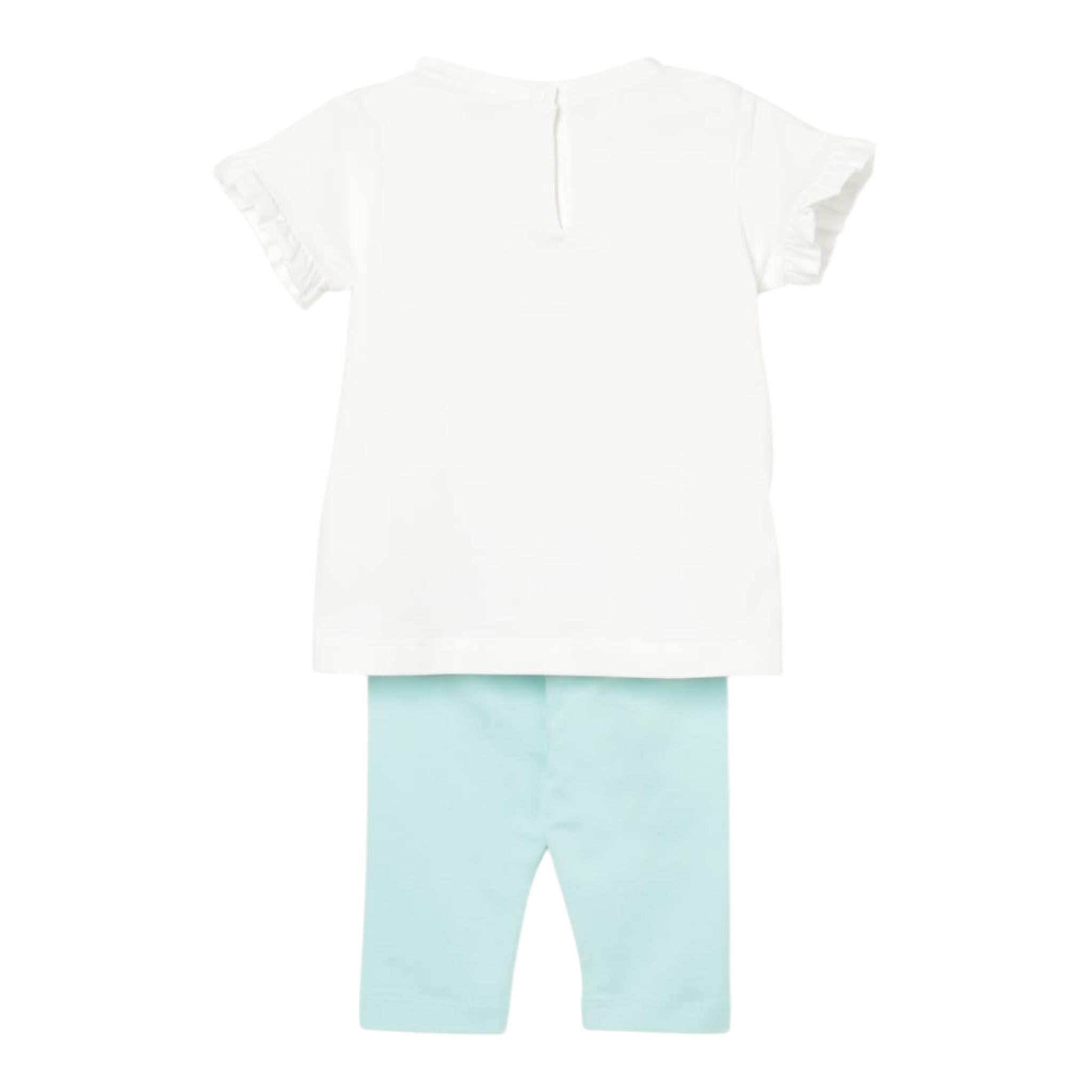 Liu Jo Completo 2 Pezzi T-Shirt-Leggins per Neonata HA5061 BIANCO/VERDE ACQUA LIU JO 