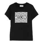 Moschino T-Shirt Girocollo Tinta Unita con Stampe per Bambino H6M04K NERO MOSCHINO 