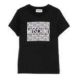Moschino T-Shirt Girocollo Tinta Unita con Stampe per Bambino H6M04K NERO MOSCHINO 