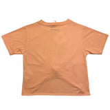 Vicolo Einfarbiges T-Shirt mit Rundhalsausschnitt und Pfirsichknoten für Mädchen