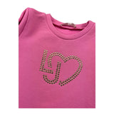 LIU JO abito modello felpa tinta unita con stampa Rosa per Bambina KF4023XXXXX ROSA LIU JO 