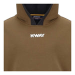 K-WAY felpa bicolore con cappuccio e logo Marrone per Bambino K81389W MARRONE K-WAY 