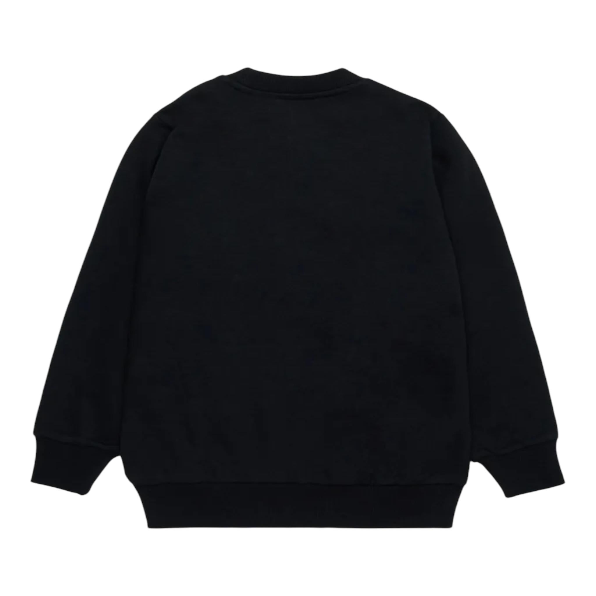 DIESEL felpa chiusa girocollo tinta unita con stampa Nero per Bambino J01787X NERO DIESEL 