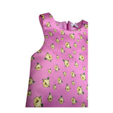 M+E' Abito Giromanica Tinta Unita Stampa Fantasia Floreale per Bambina UE1849 ROSA M+E' 