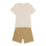 Nike Completo 2 Pezzi T-Shirt-Bermuda Tinta Unita per Bambino 86J213 BEIGE NIKE 