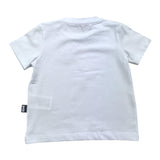 Daniele Alessandrini T-Shirt Girocollo Tinta Unita con Stampa Bianco per Neonato
