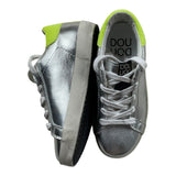 Dou Dou Sneakers Einfarbig mit Schnürsenkeln und silbernem Logo-Print für Mädchen