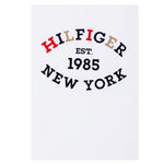 TOMMY HILFIGER shirt girocollo tinta unita con stampa in contrasto Bianco per Bambino KB0KB08659 BIANCO TOMMY HILFIGER 