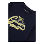 GUESS shirt girocollo tinta unita con logo  Blu per Bambino N4YI28K8HM4JX BLU GUESS 