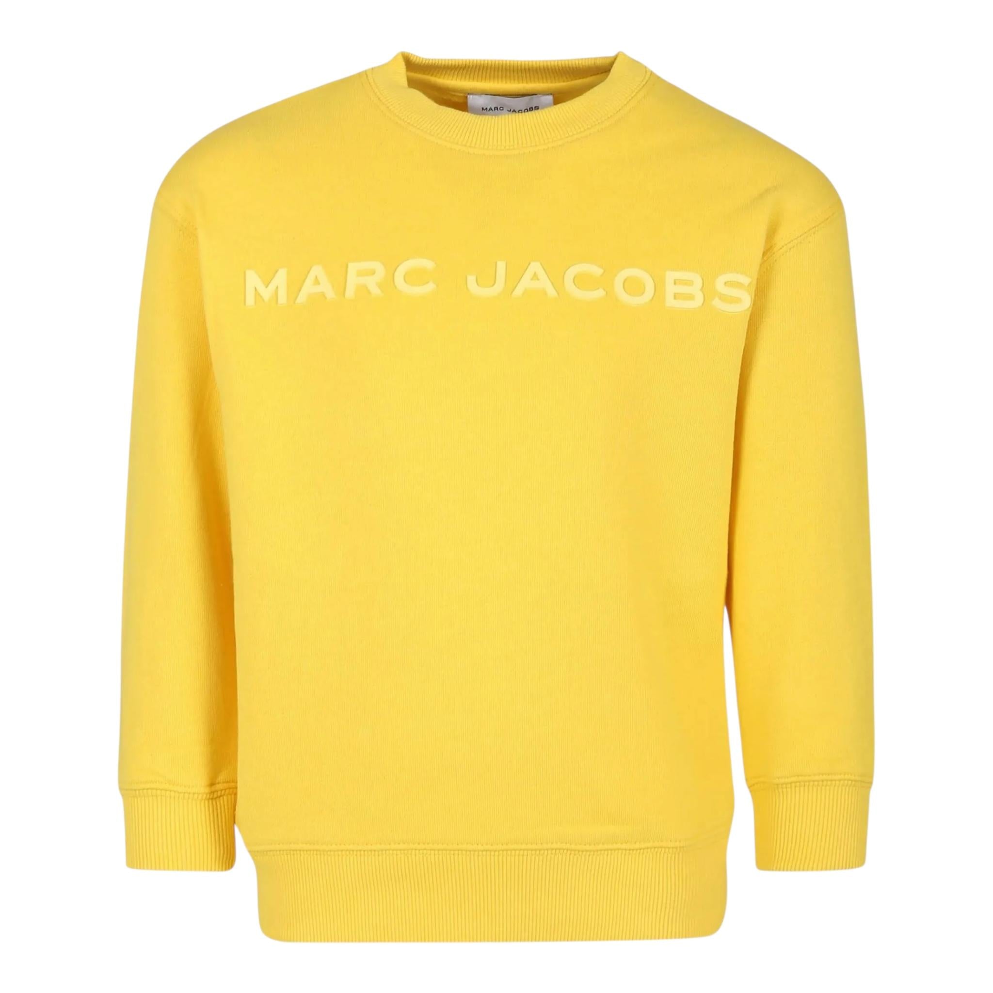 KARL LAGERFELD felpa girocollo tinta unita con stampa Giallo per Bambino W60319X GIALLO KARL LAGERFELD 