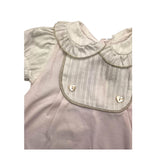 La Stupenderia Bodysuit Halbarm Einfarbig Mit Kontrastkragen Rosa Für Neugeborene