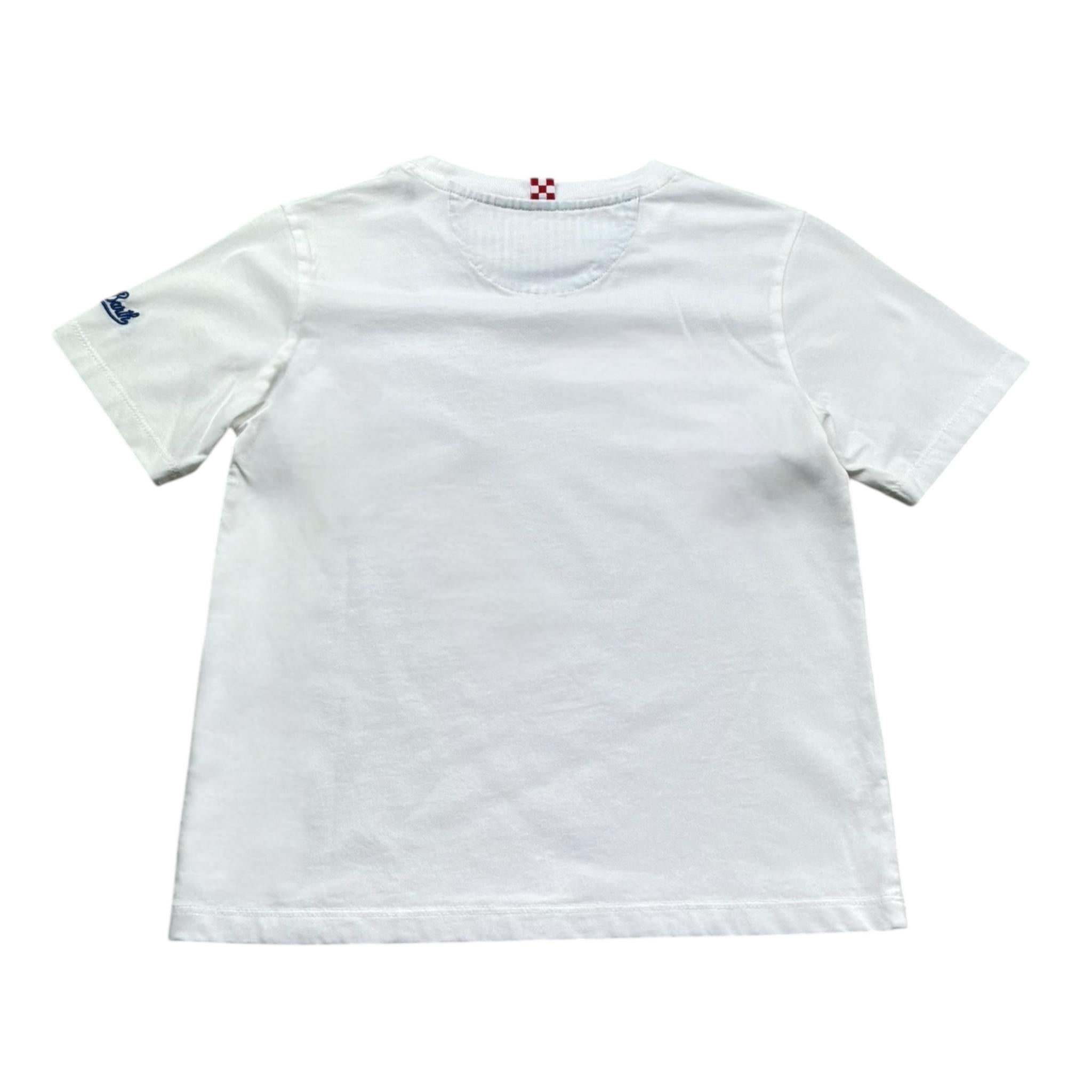 Saint Barth T-Shirt Girocollo Tinta Unita con Stampa per Bambino 00704L BIANCO SAINT BARTH 