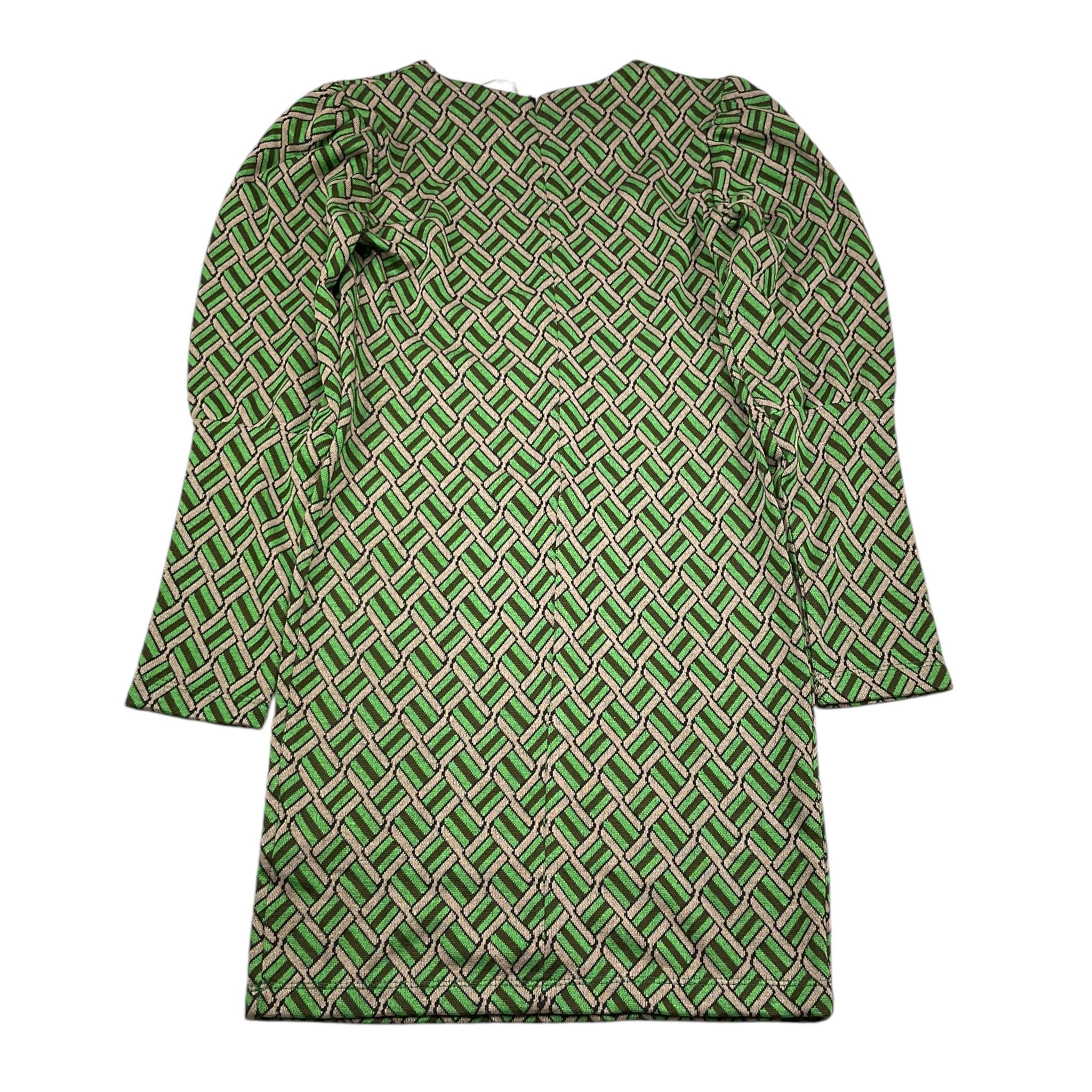 LU LU BY MISS GRANT abito tinta unita con fantasia girocollo Verde per Bambina LL2481 VERDE LU LU BY MISS GRANT 