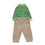 NINNAOH completo 2pz tricolore maglia-pantalone Verde per Neonato I24322CF VERDE NINNAOH 
