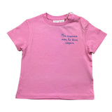Saint Barth T-Shirt Girocollo Tinta Unita con Stampa per Neonata ELLY001033 ROSA SAINT BARTH 
