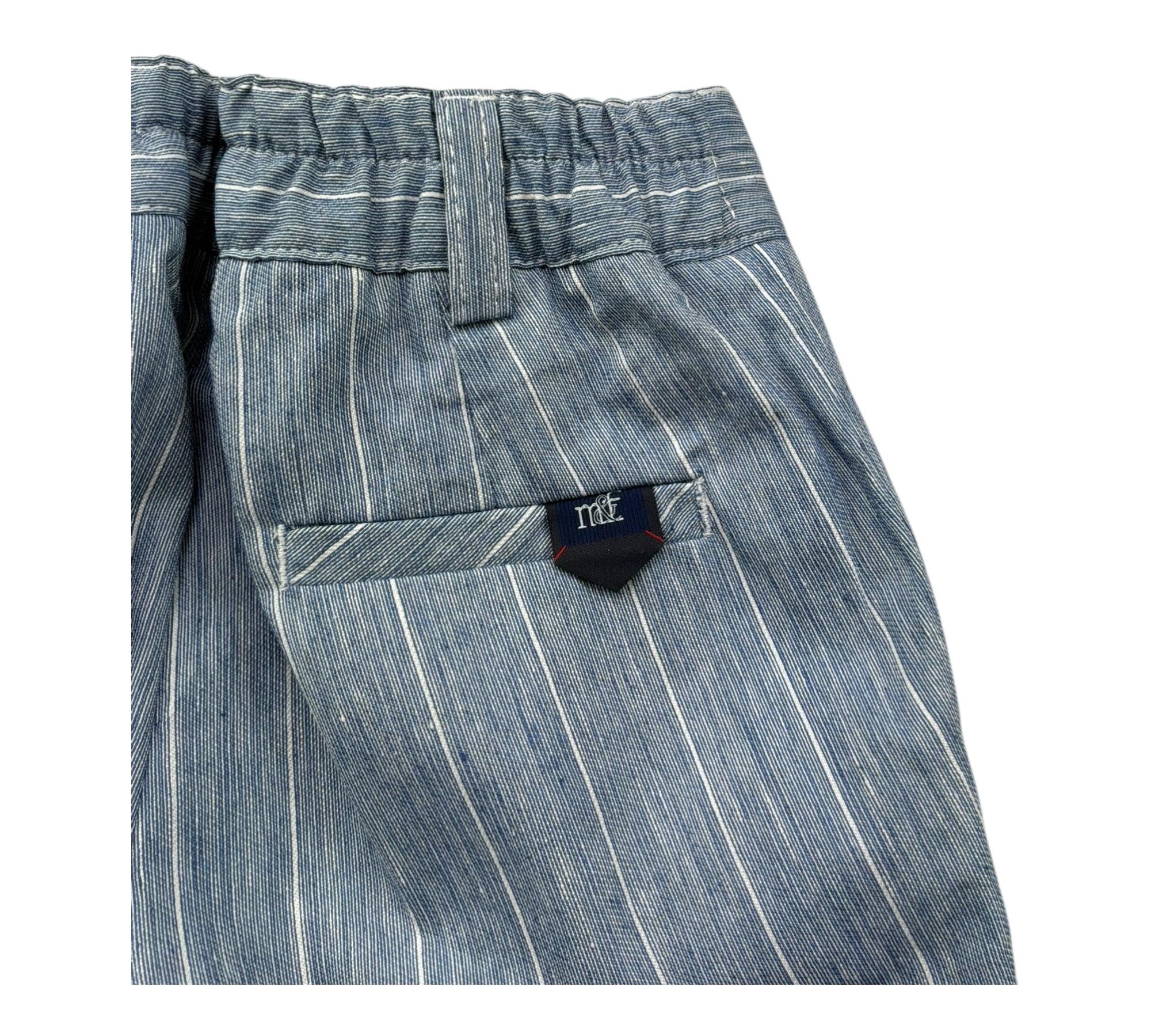 Manuel & Frank Bermuda Tinta Unita con Girovita Regolabile per Bambino MF2313B BLU MANUEL & FRANK 