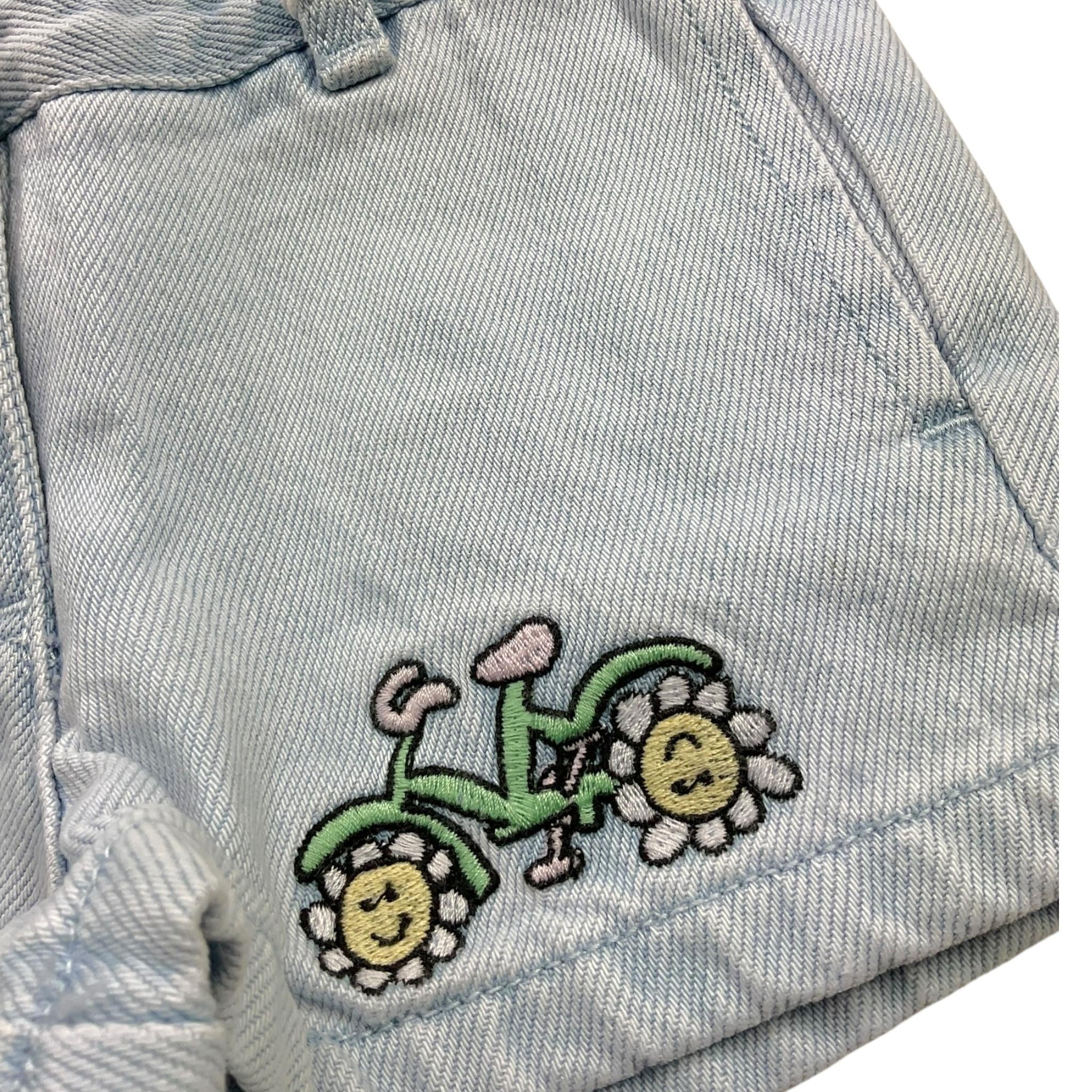 Stella Mccartney Short In Denim Tinta Unita con Girovita Regolabile per Bambina TW6A09 AZZURRO STELLA McCARTNEY 