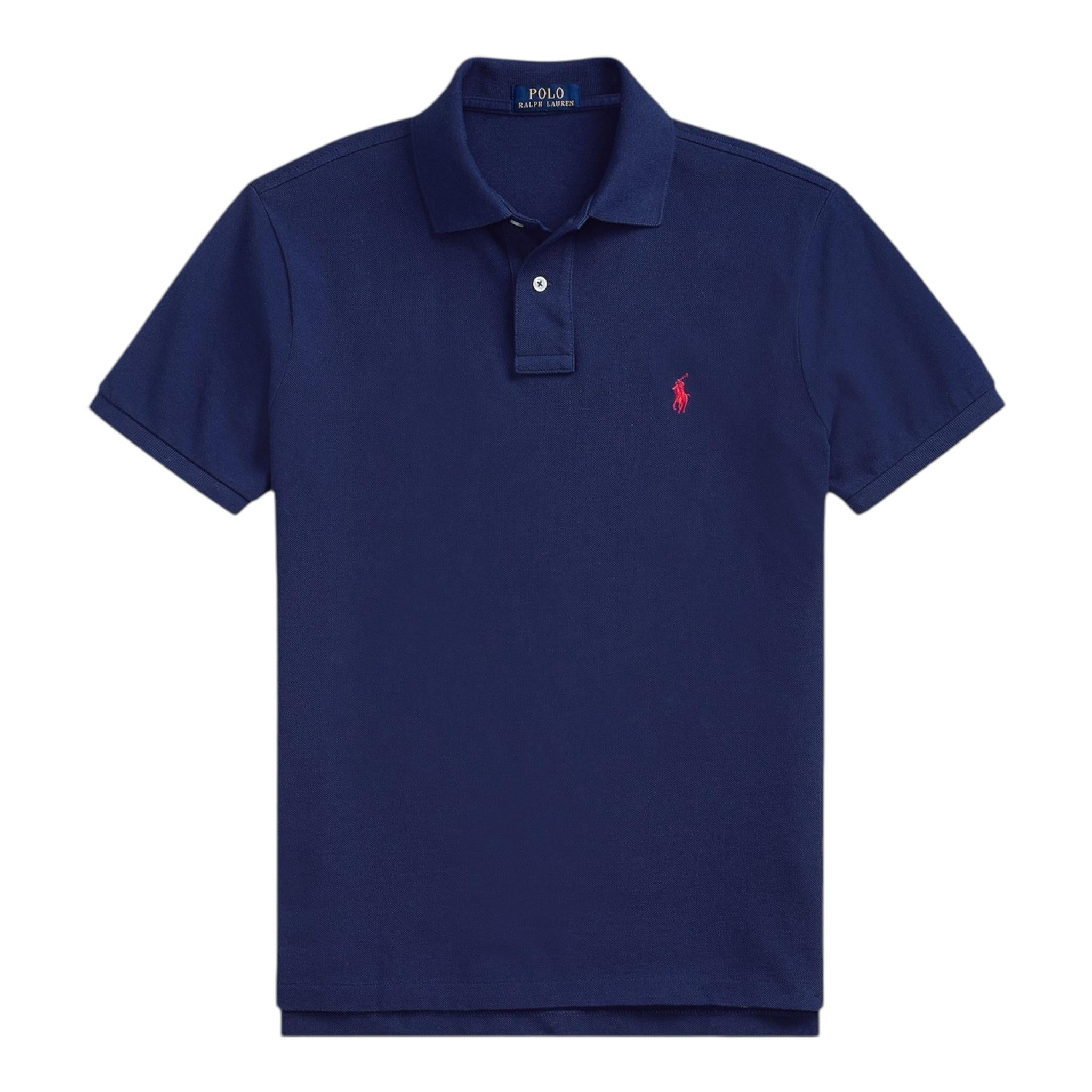 RALPH LAUREN polo mezza manica tinta unita con logo Blu per Bambino 323547926004 BLU RALPH LAUREN 
