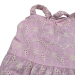 M+E' Abito tinta unita In Pizzo Sangallo Rosa per Bambina UE1784J ROSA M+E' 