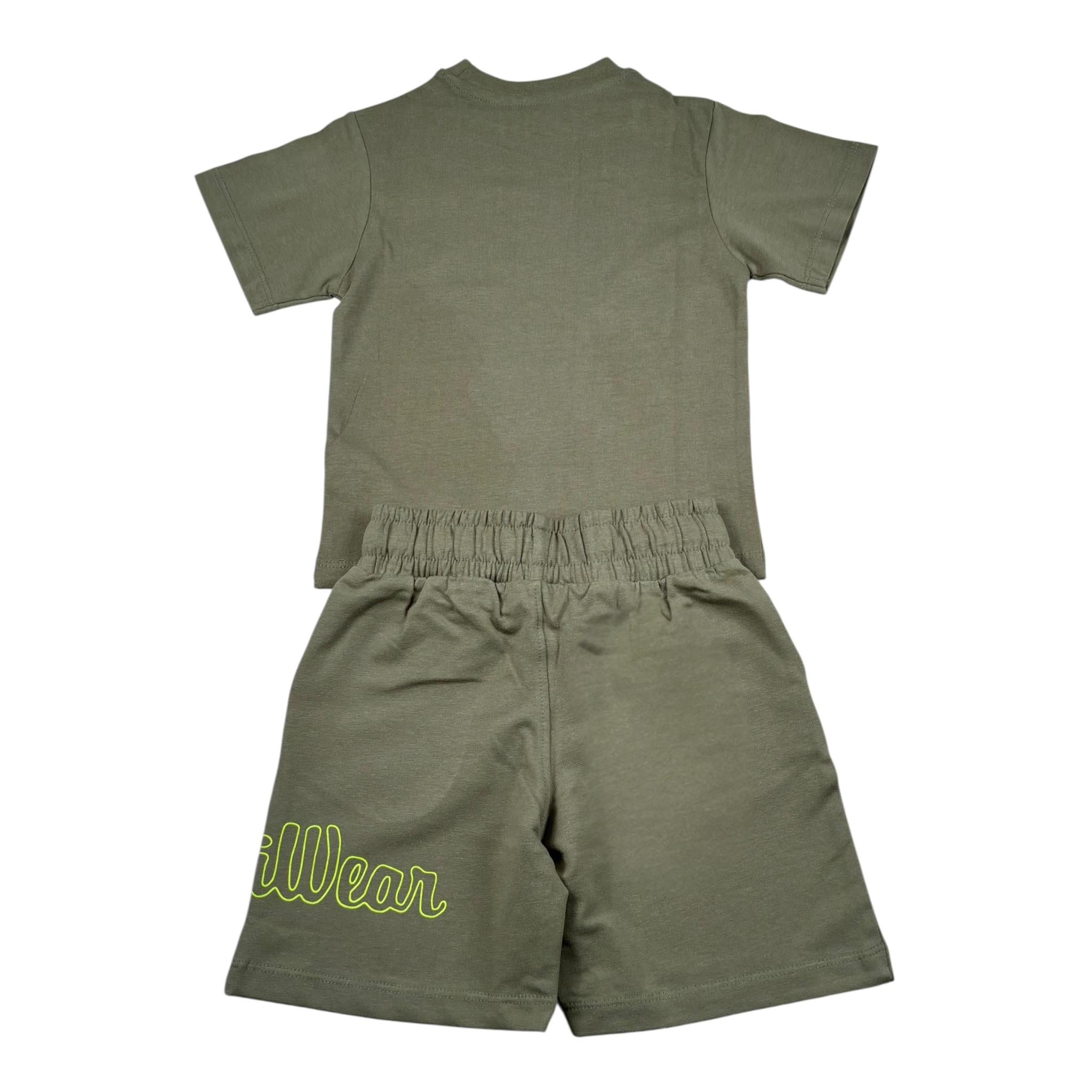 Refrigiwear Completo 2 Pezzi T-Shirt - Bermuda Bicolore per Bambino R1102W25JXX VERDE REFRIGIWEAR 