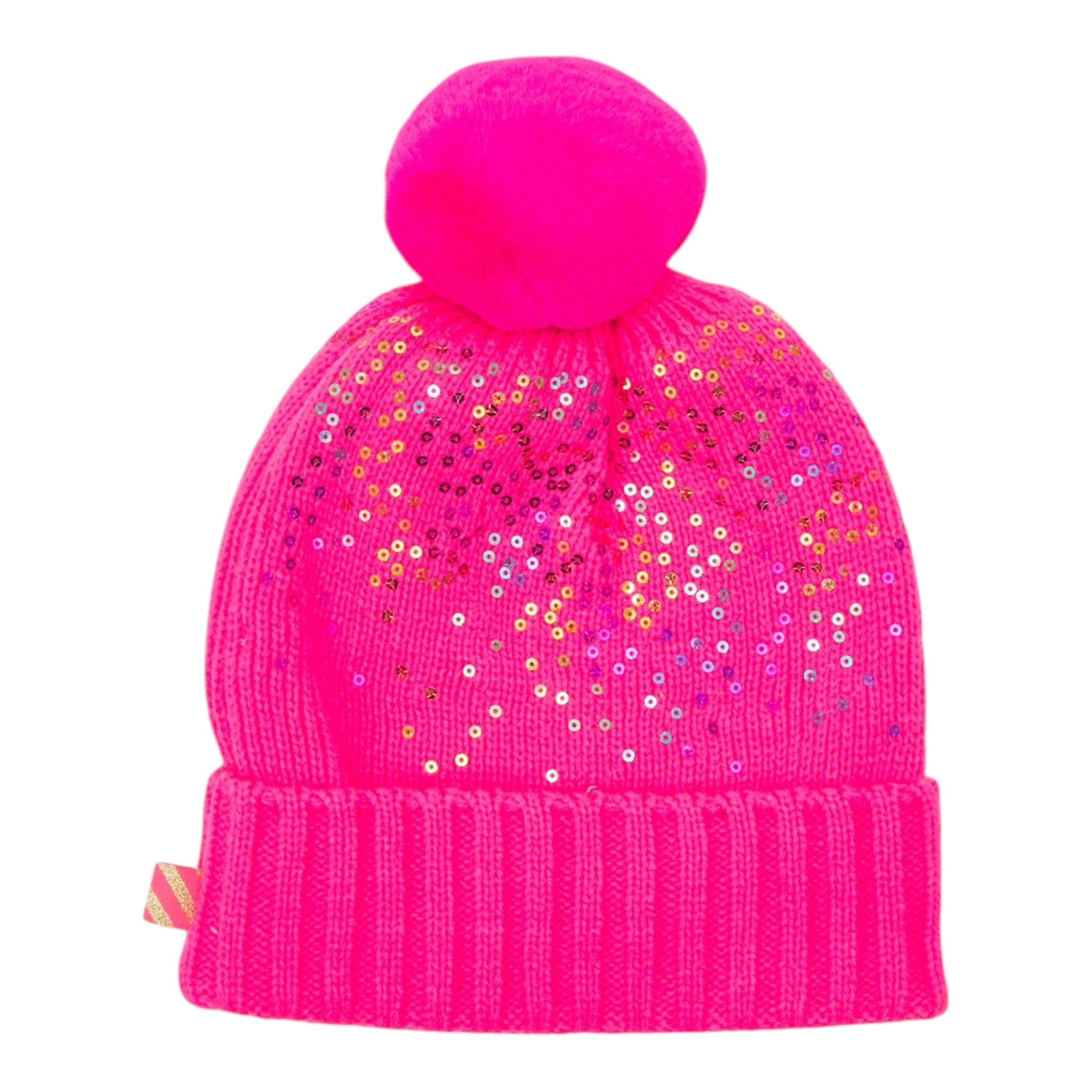 BillIEBLUSH cappello tinta unita con pon pon Rosa fluo per Bambina U20605 ROSA FLUO BillIEBLUSH 