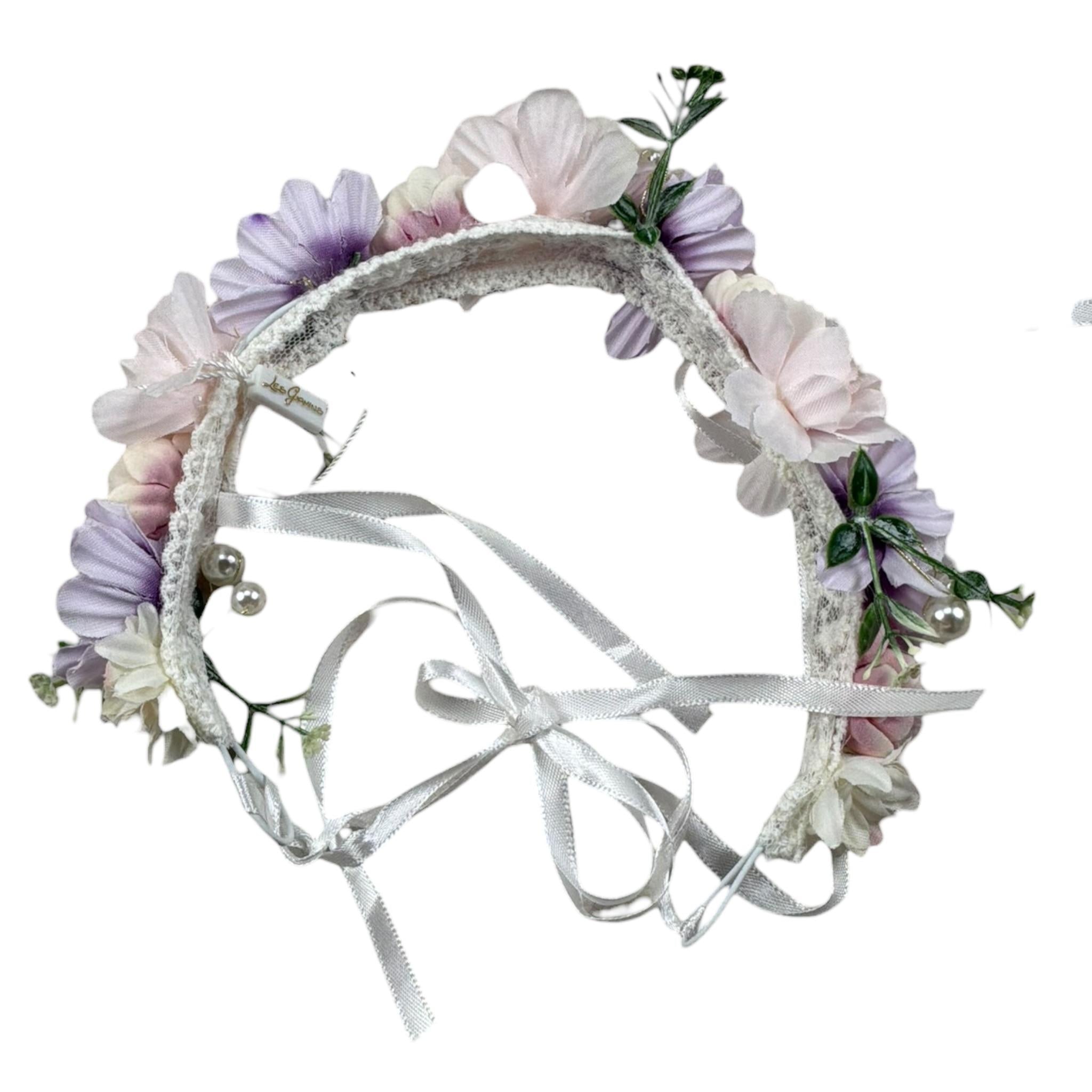 Les Gamins Cerchietto Tinta Unita con Applicazioni per Bambina 023026 BIANCO LES GAMINS 