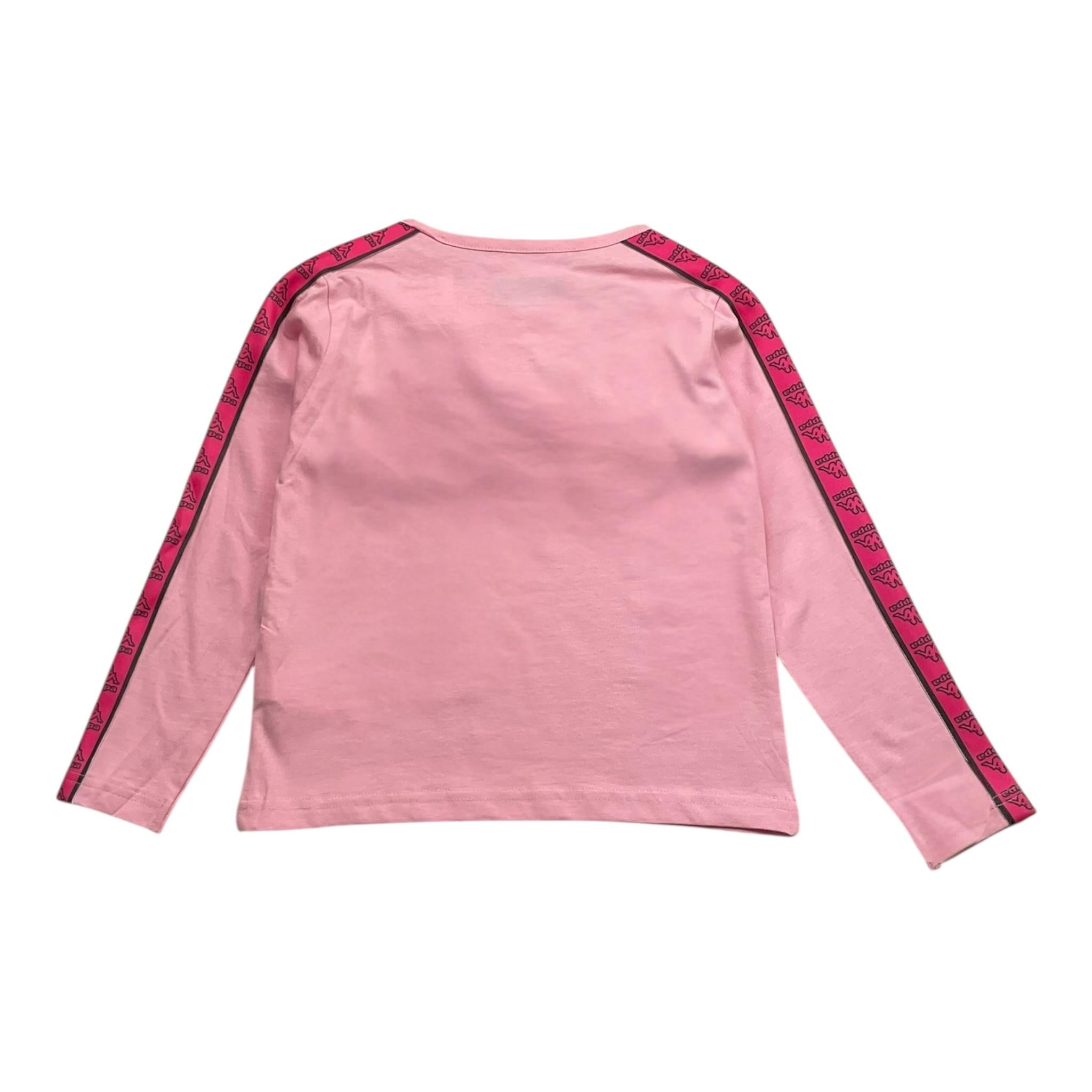 KAPPA shirt girocollo tinta unita con logo Rosa per Bambina 341X4ZW ROSA KAPPA 