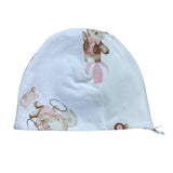 Le Bebe' Cappello Tinta Unita con Stampa per Neonata LBG6257 BIANCO LE BEBE' 