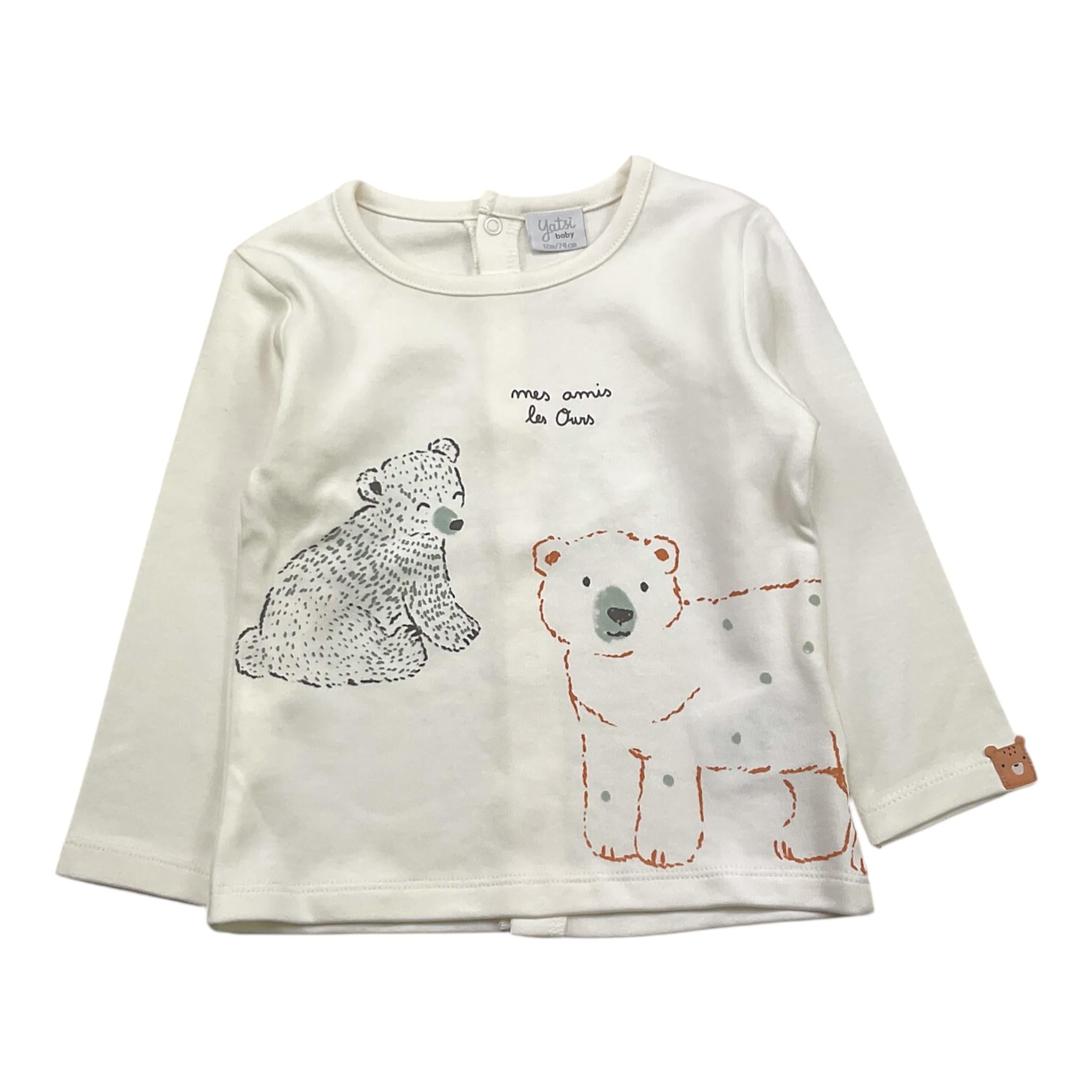 YATSI BABY completo 3pz felpa-shirt-pantalone tinta unita con elastico in vita Verde per Neonato 24433550 VERDE YATSI BABY 