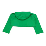 Chiara Ferragni Einfarbiger Crop Hoodie mit grünem Aufdruck für Mädchen
