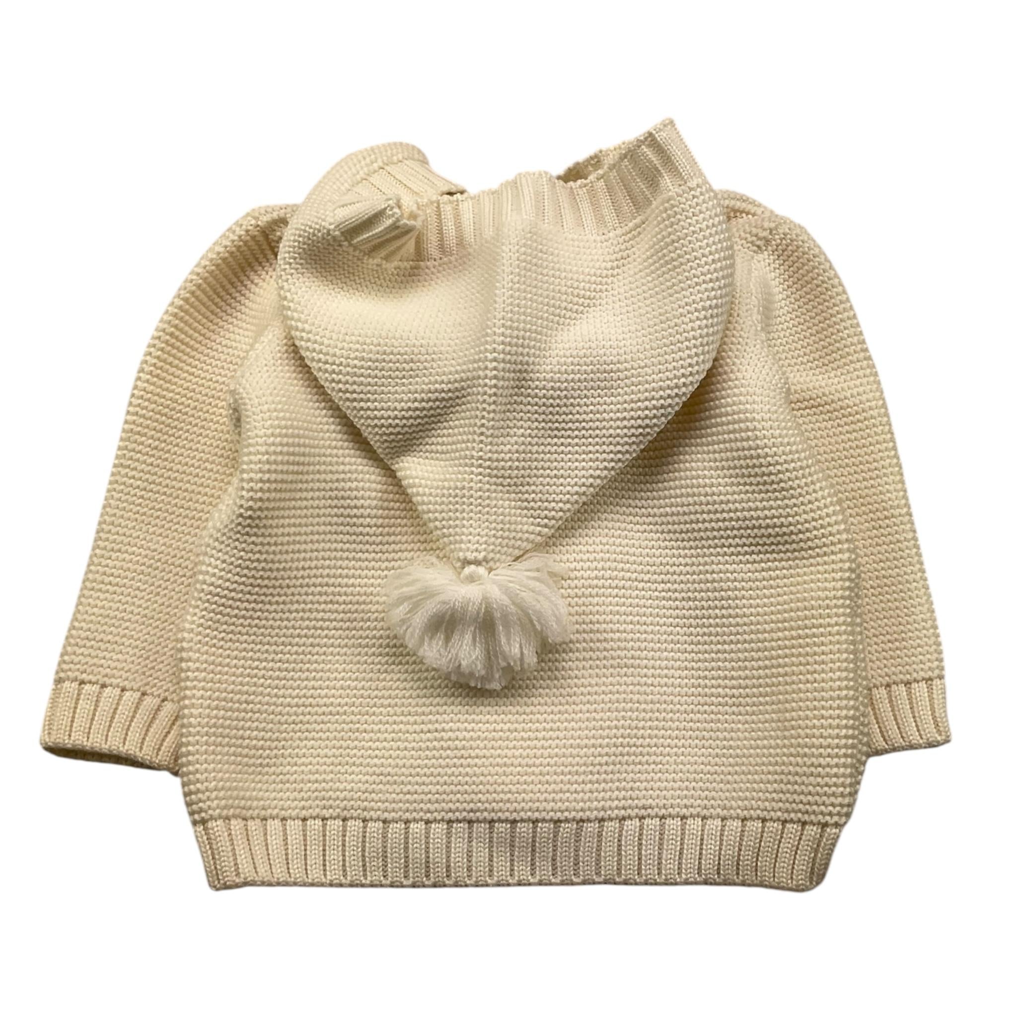 BABY LORD cardigan tinta unita con cappuccio Panna per Neonato 810 PANNA BABY LORD 