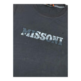 Missoni T-Shirt Girocollo Tinta Unita Con Stampa Nero Per Bambino