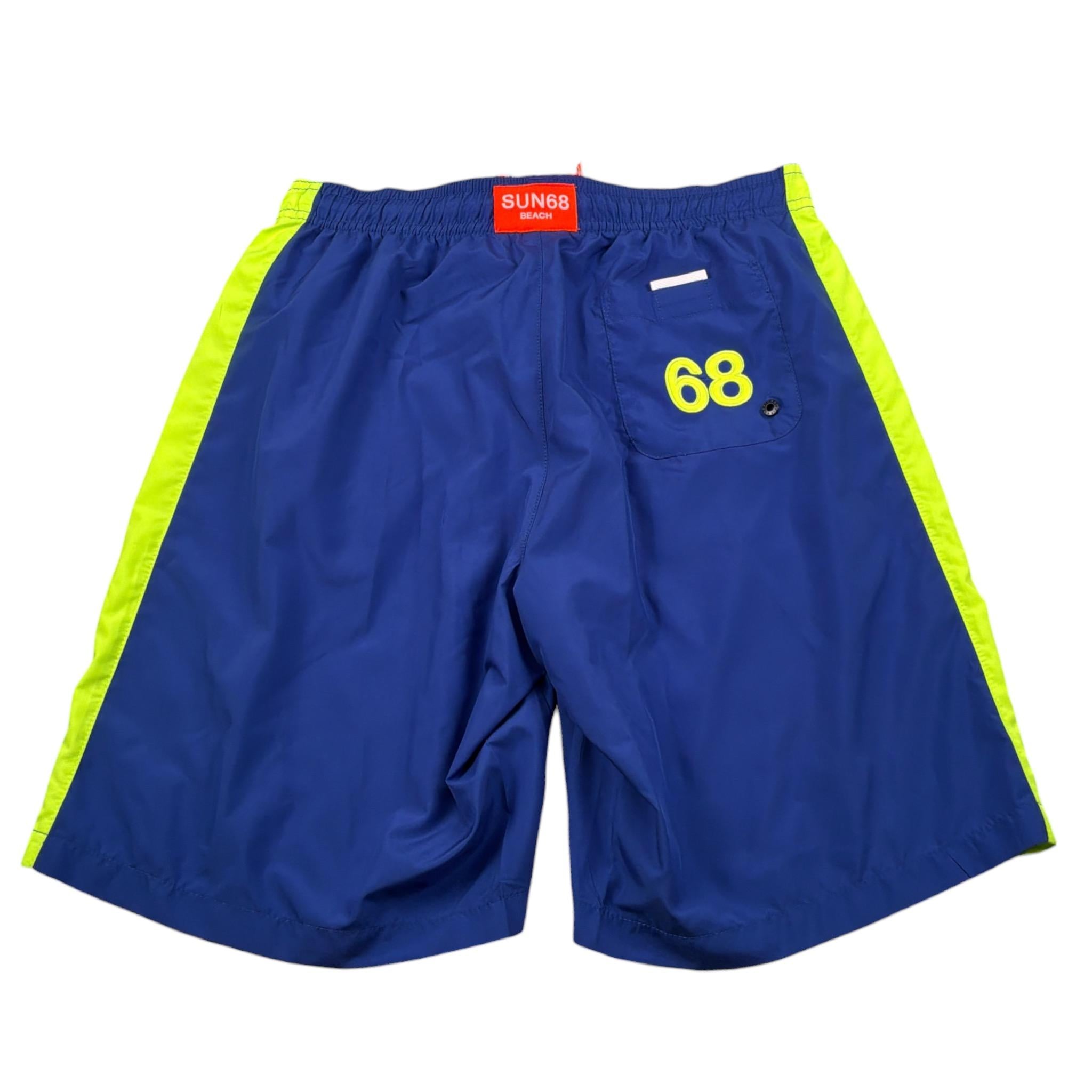 Sun68 Costume tinta unita con Profili In Contrasto Blu per Bambino H34310 BLU SUN68 