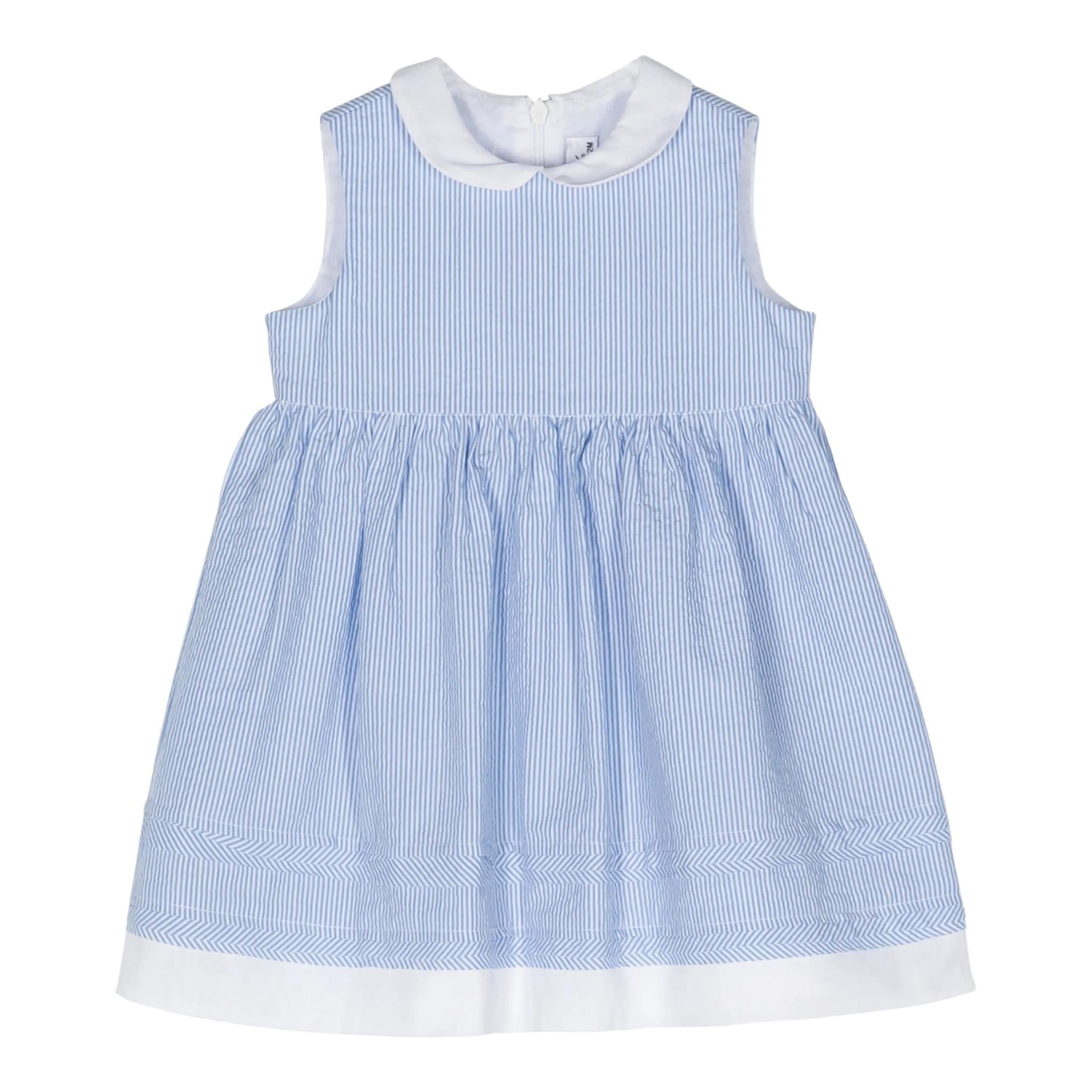 Il Gufo Abito Giromanica Fantasia A Righe per Neonata P24VA321C1080N AZZURRO IL GUFO 