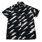 Neil Barrett Camicia Mezza Manica Tinta Unita Con Stampe Fulmini Nero Per Bambino
