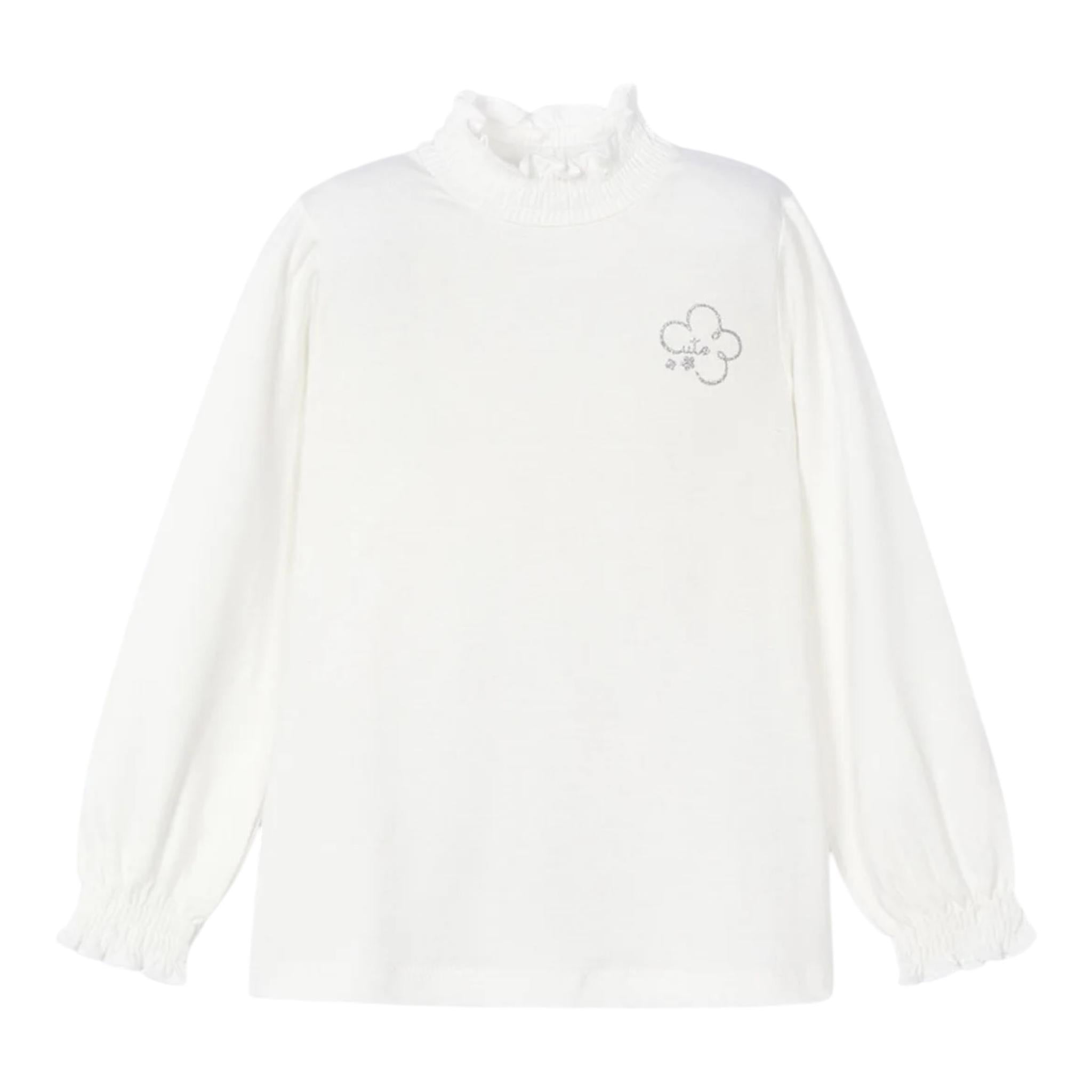 MAYORAL shirt mezzocollo tinta unita con brillantini Bianco per Neonata 145XN BIANCO MAYORAL 