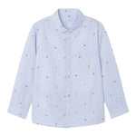 MAYORAL camicia manica lunga tinta unita con stampa Azzurro per Bambino 4110 AZZURRO MAYORAL 