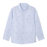 MAYORAL camicia manica lunga tinta unita con stampa Azzurro per Bambino 4110 AZZURRO MAYORAL 