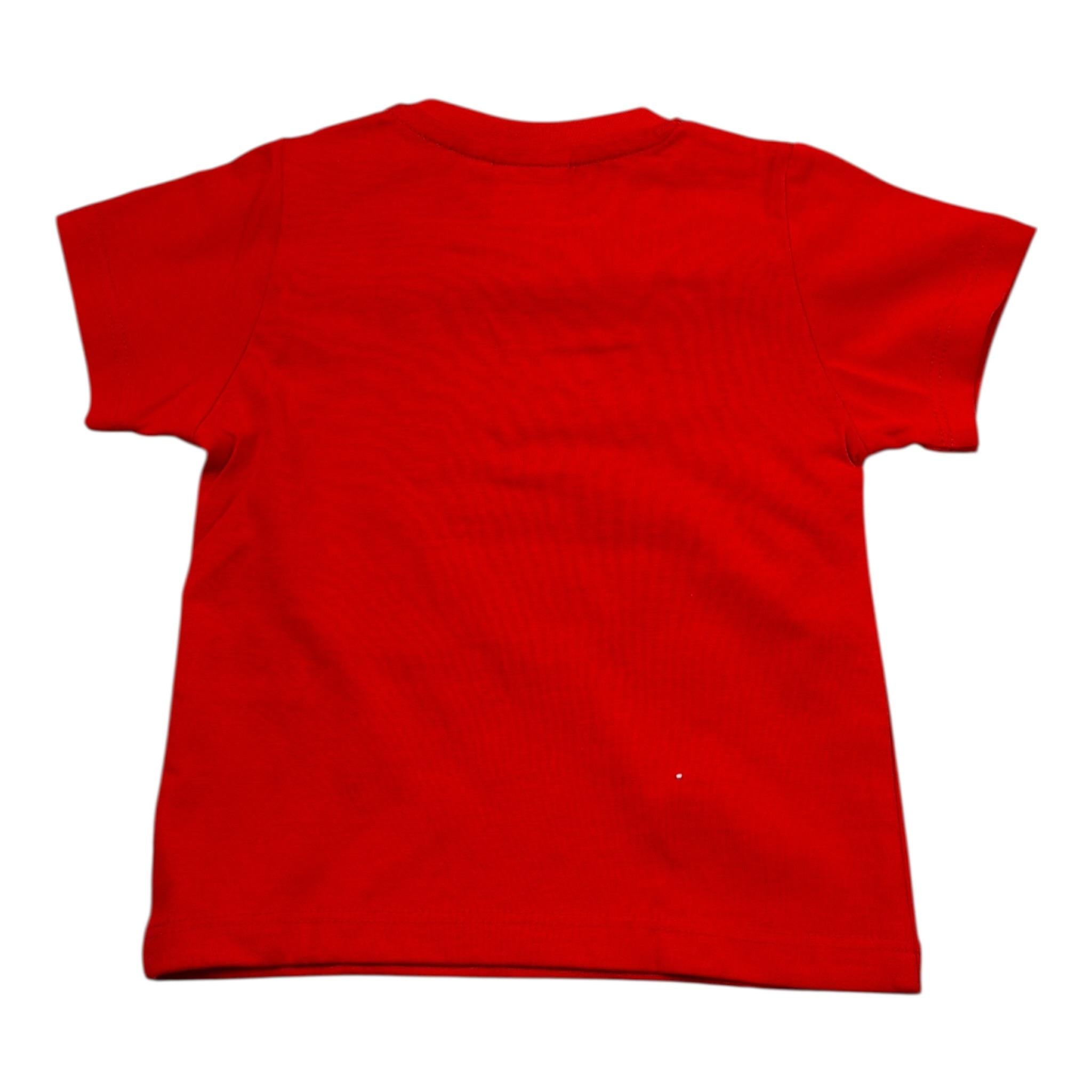 Boss T-Shirt Girocollo Tinta Unita con Stampa per Neonato J05838 ROSSO BOSS 