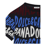 DOLCE & GABBANA t-shirt girocollo tinta unita con stampa Blu per Bambino L4JTHVX BLU DOLCE & GABBANA 