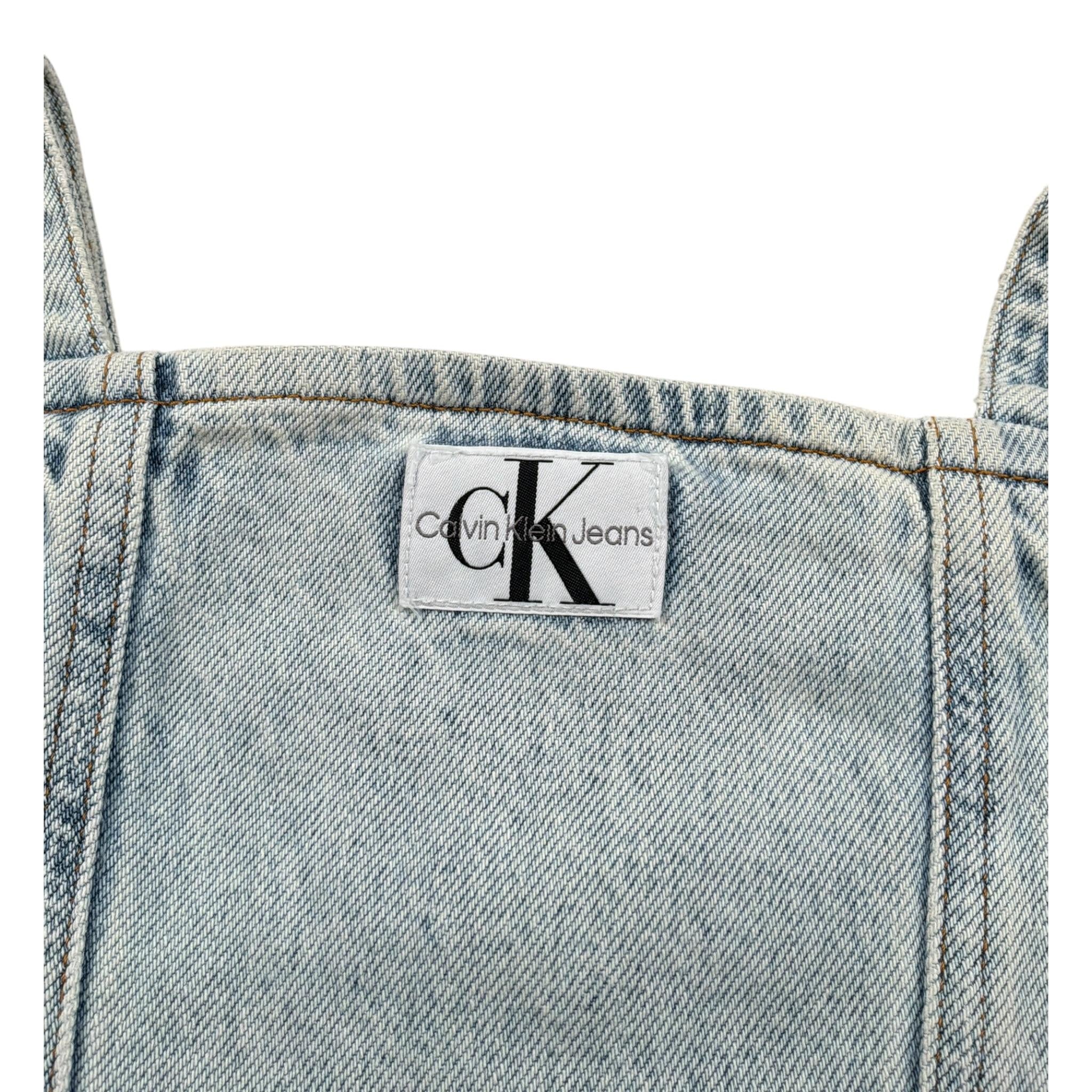 Calvin Klein Top In Denim tinta unita Azzurro per Bambina IG0IG02389 AZZURRO CALVIN KLEIN 