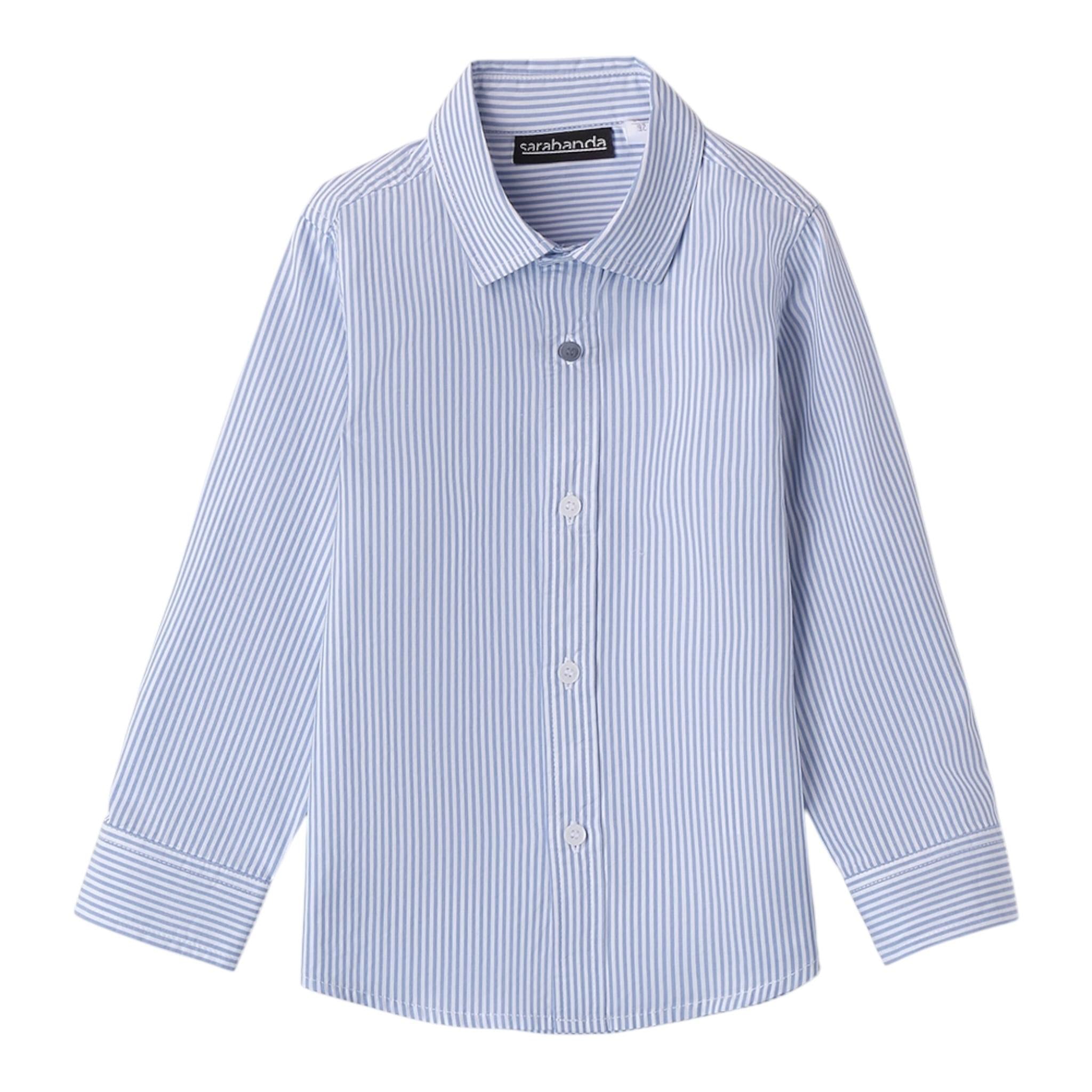 SARABANDA camicia tinta unita con fantasia a righe Bianco per Neonato 023 BIANCO SARABANDA 