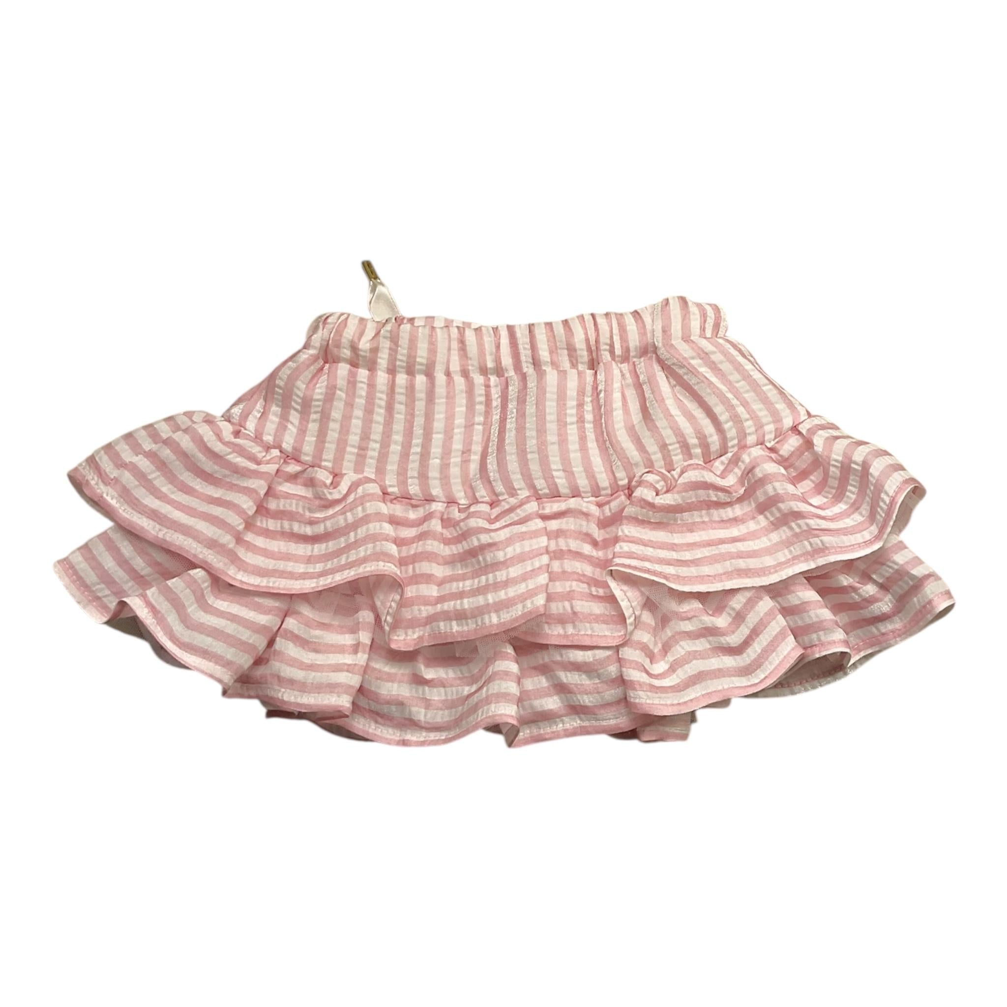 M+E' Gonna Tinta Unita con Fantasia A Righe per Bambina UE1778X ROSA M+E' 