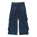 DIESEL jeans tinta unita modello palazzo/cargo Blu per Bambina J01725X BLU DIESEL 