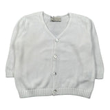 J.O. Milano Cardigan Tinta Unita Scollo A V per Neonato 573Z2 BIANCO J.O. MILANO 